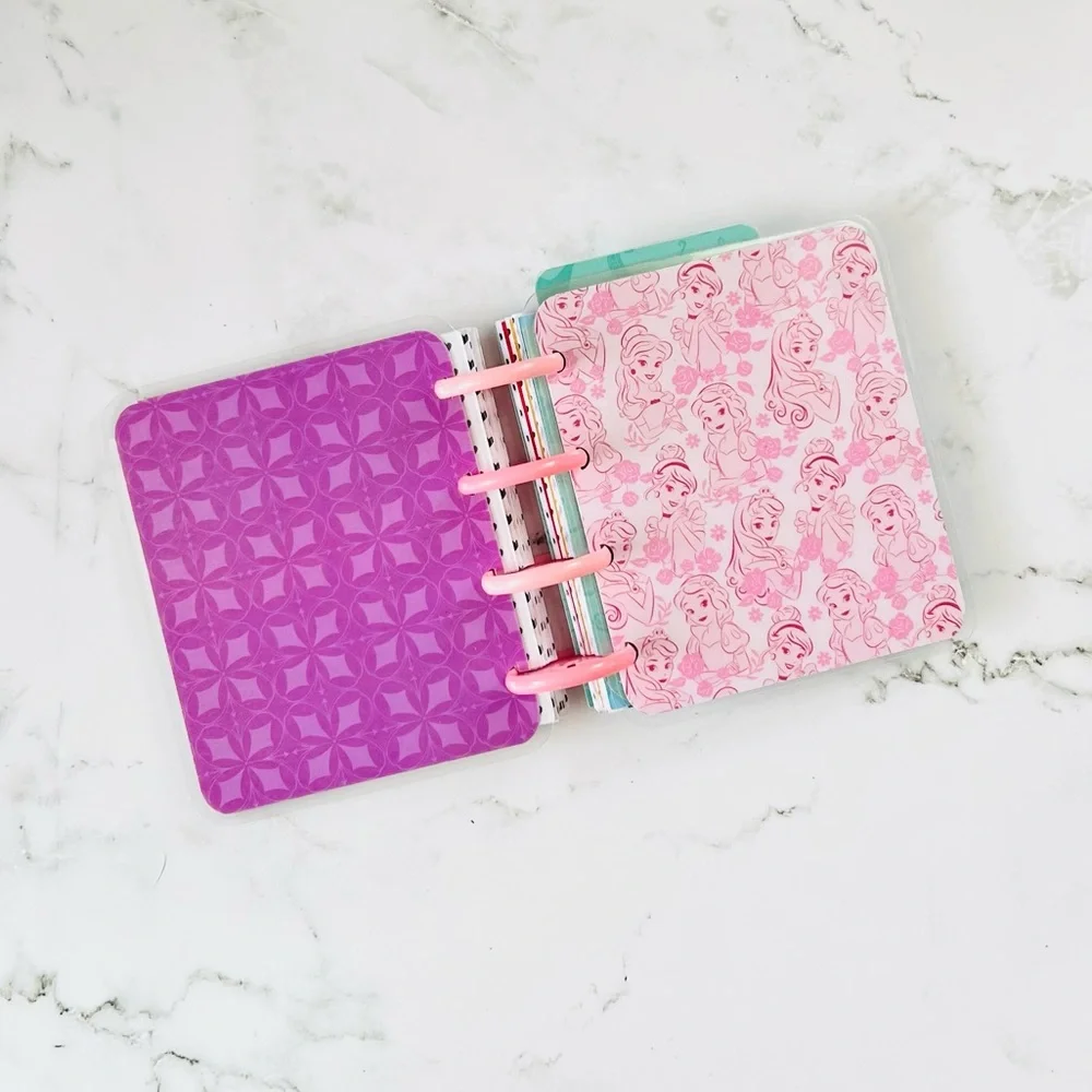 Disney princess Micro happy planner size undated months and weekly layouts